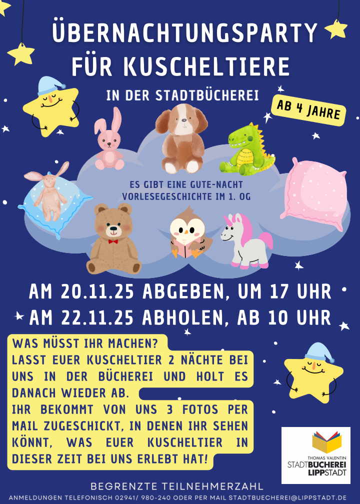 {#Übernachtungsparty Kuscheltiere_November_2025}